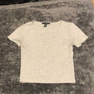Light gray crop top